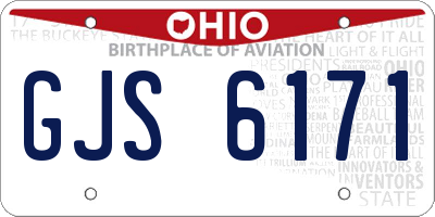 OH license plate GJS6171