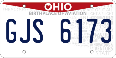 OH license plate GJS6173