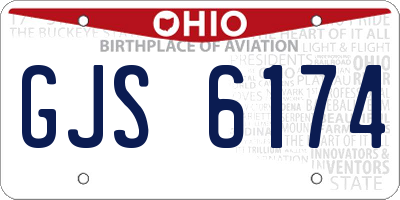 OH license plate GJS6174