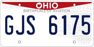 OH license plate GJS6175