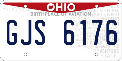 OH license plate GJS6176