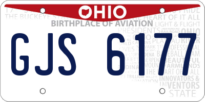 OH license plate GJS6177