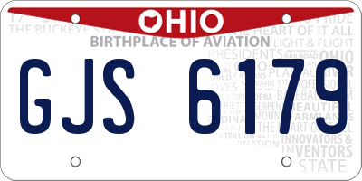 OH license plate GJS6179