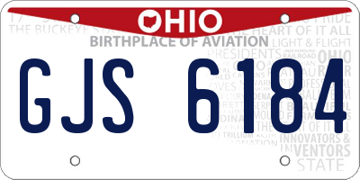 OH license plate GJS6184