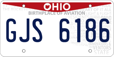 OH license plate GJS6186