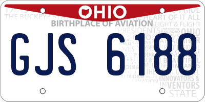 OH license plate GJS6188