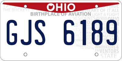 OH license plate GJS6189