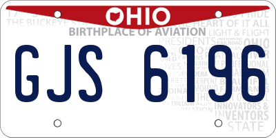 OH license plate GJS6196