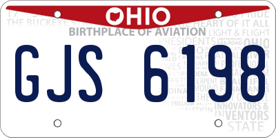 OH license plate GJS6198
