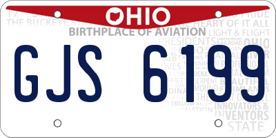 OH license plate GJS6199