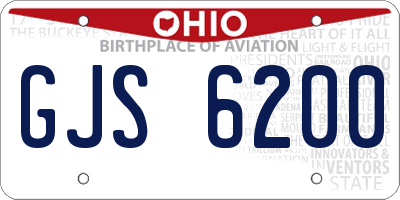 OH license plate GJS6200