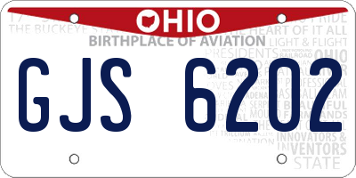 OH license plate GJS6202