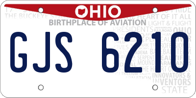OH license plate GJS6210