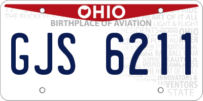 OH license plate GJS6211