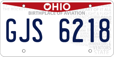 OH license plate GJS6218
