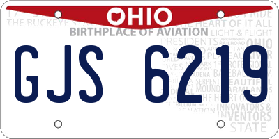 OH license plate GJS6219