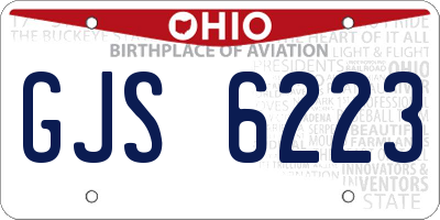 OH license plate GJS6223