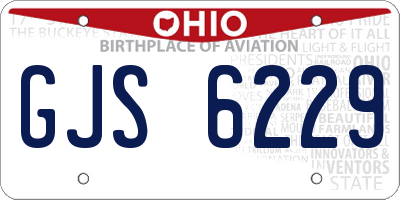 OH license plate GJS6229