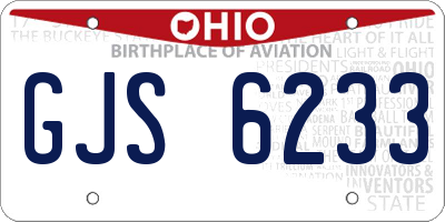 OH license plate GJS6233