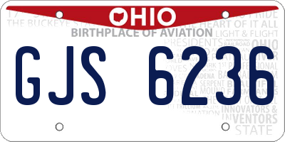 OH license plate GJS6236