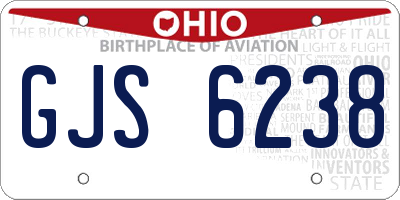 OH license plate GJS6238