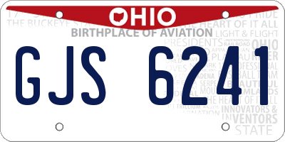 OH license plate GJS6241