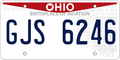 OH license plate GJS6246