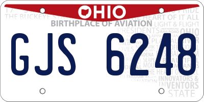 OH license plate GJS6248