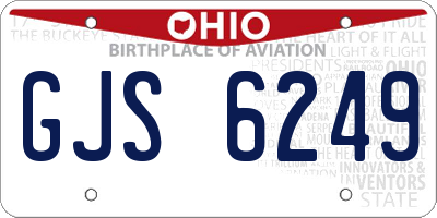 OH license plate GJS6249