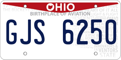 OH license plate GJS6250