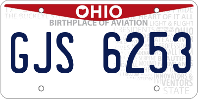 OH license plate GJS6253