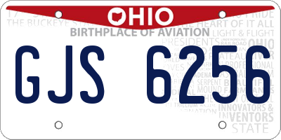 OH license plate GJS6256