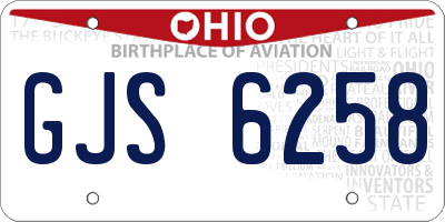 OH license plate GJS6258