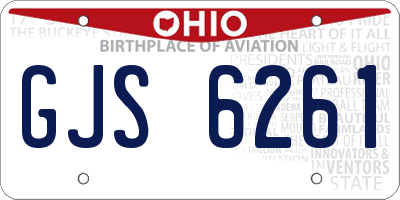 OH license plate GJS6261