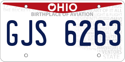 OH license plate GJS6263
