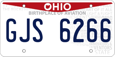 OH license plate GJS6266