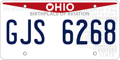 OH license plate GJS6268