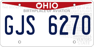 OH license plate GJS6270