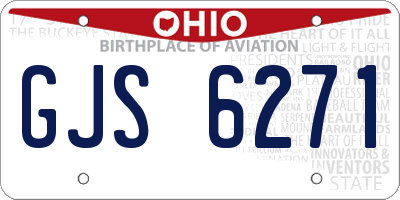 OH license plate GJS6271