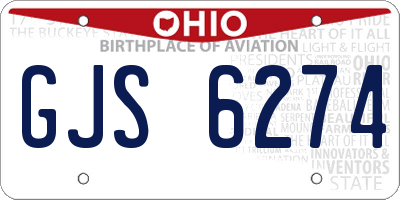 OH license plate GJS6274