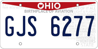 OH license plate GJS6277