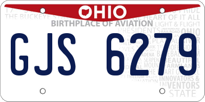 OH license plate GJS6279