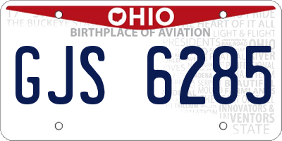 OH license plate GJS6285