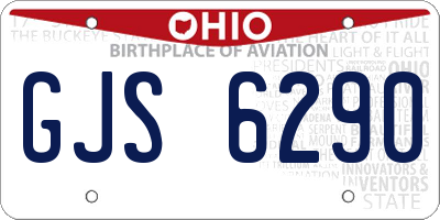 OH license plate GJS6290