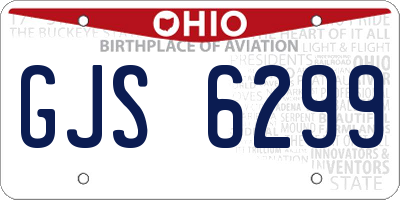 OH license plate GJS6299