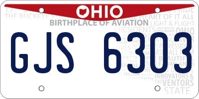OH license plate GJS6303