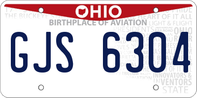 OH license plate GJS6304