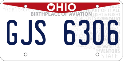 OH license plate GJS6306