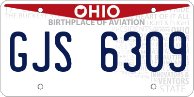 OH license plate GJS6309