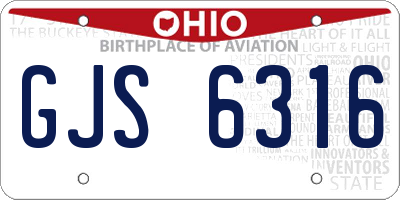 OH license plate GJS6316